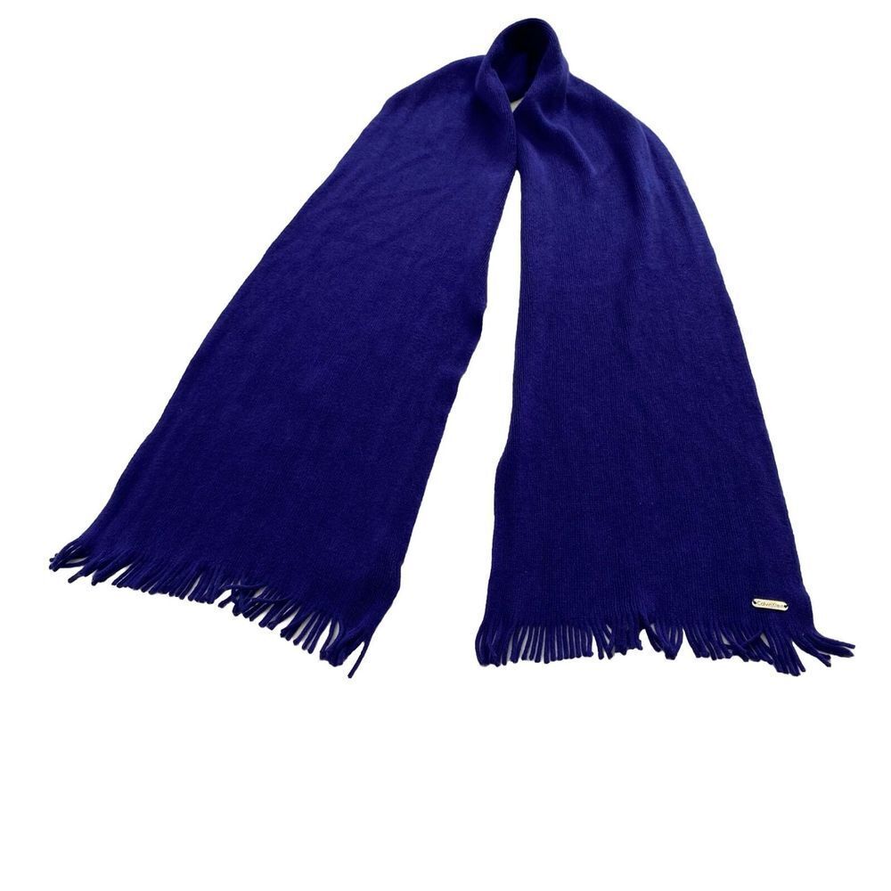 Calvin‎ Klein Women's Blue Scarf  Acrylic One Size Casual  Unisex Pre Owned